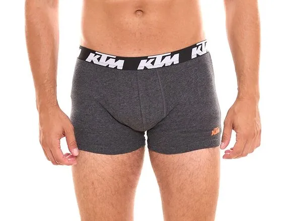 Pack of 10 KTM men's boxer shorts, comfortable cotton underwear with logo print KTM1BCX2ASS1 Black or Black/Grey