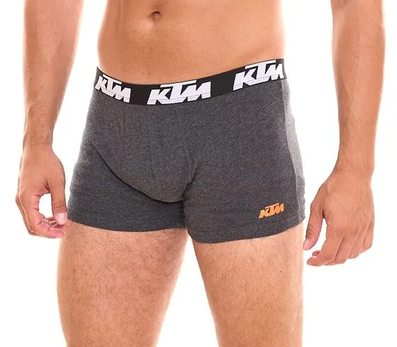 Pack of 10 KTM men's boxer shorts, comfortable cotton underwear with logo print KTM1BCX2ASS1 Black or Black/Grey