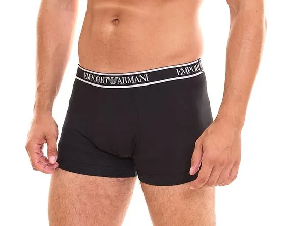 Pack of 6 EMPORIO ARMANI men's boxer shorts, economy pack, cotton underwear 111357 4R717 21320 black