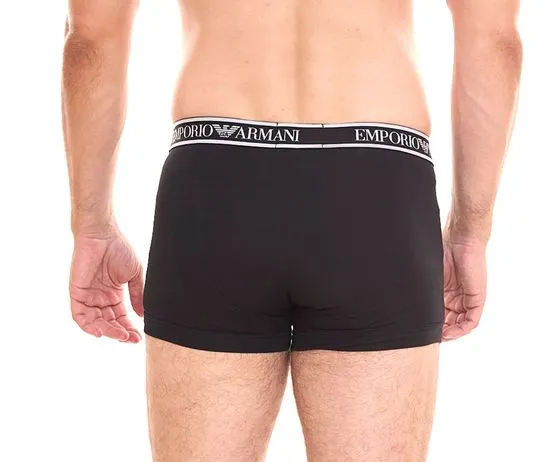 Pack of 6 EMPORIO ARMANI men's boxer shorts, economy pack, cotton underwear 111357 4R717 21320 black