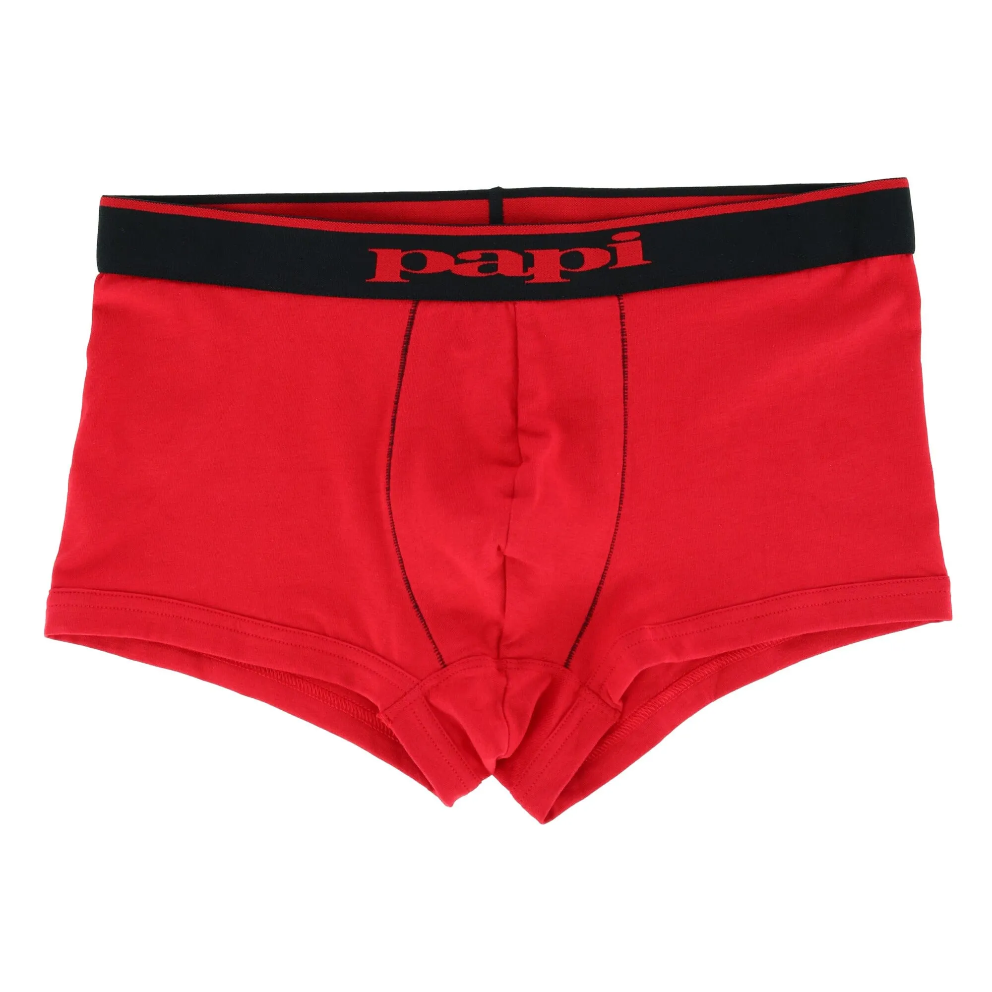 Papi Men's Brazilian Cut Stripe and Solid Underwear Trunks (3 Pack)