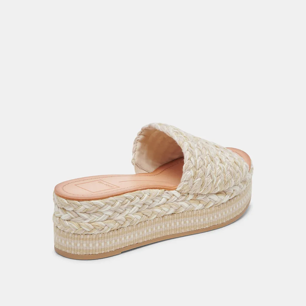 PAZLI SANDALS IVORY MULTI WOVEN– Dolce Vita 6971240841282