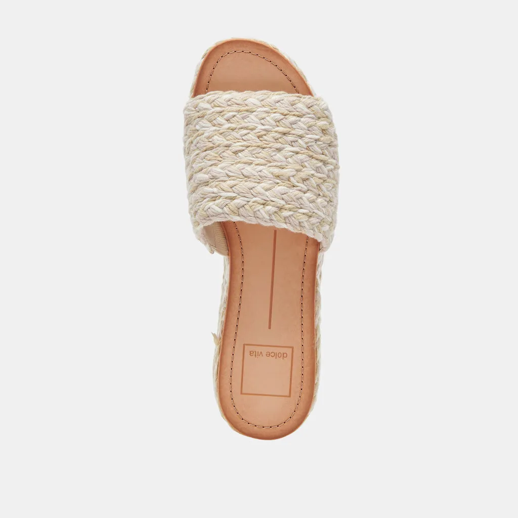 PAZLI SANDALS IVORY MULTI WOVEN– Dolce Vita 6971240841282