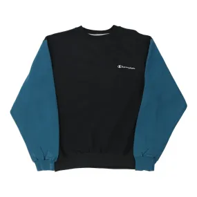 Reverse Weave Champion Sweatshirt - Medium Block Colour Cotton Blend