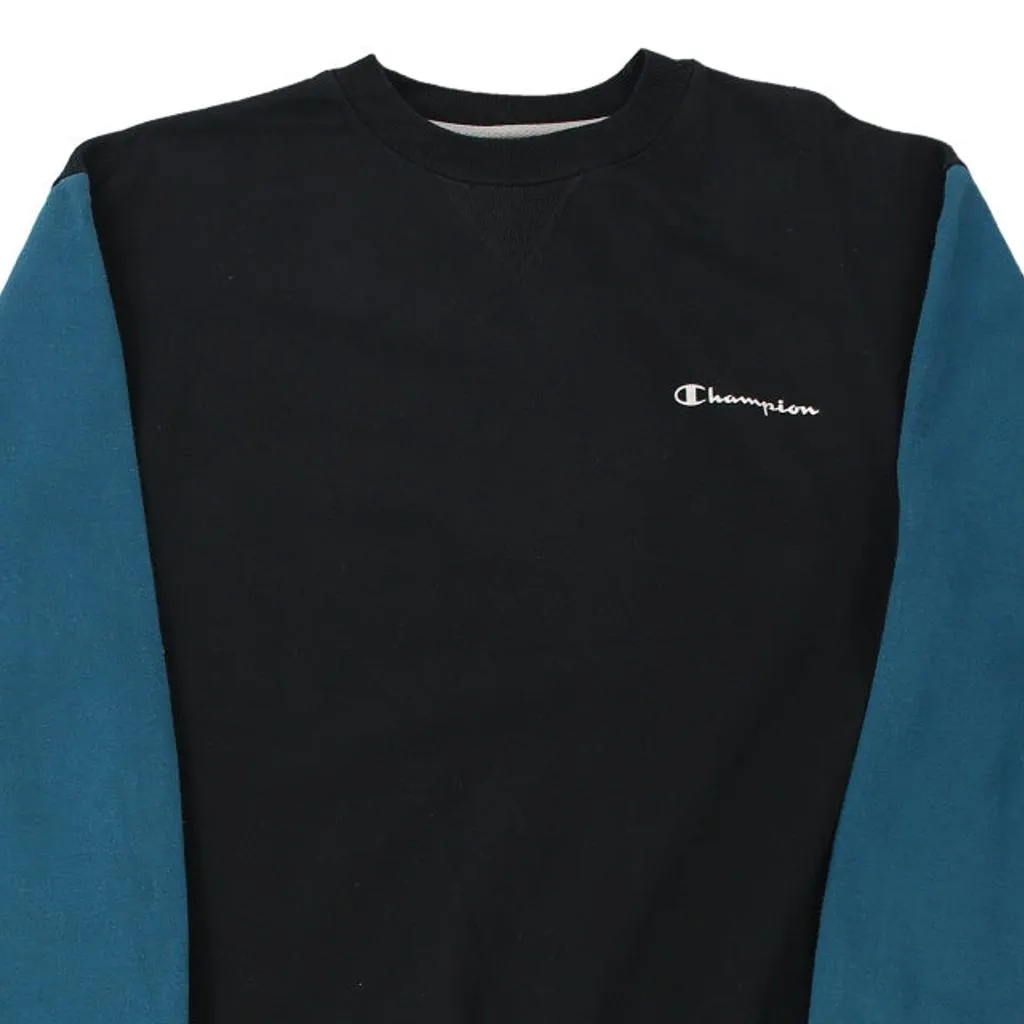 Reverse Weave Champion Sweatshirt - Medium Block Colour Cotton Blend