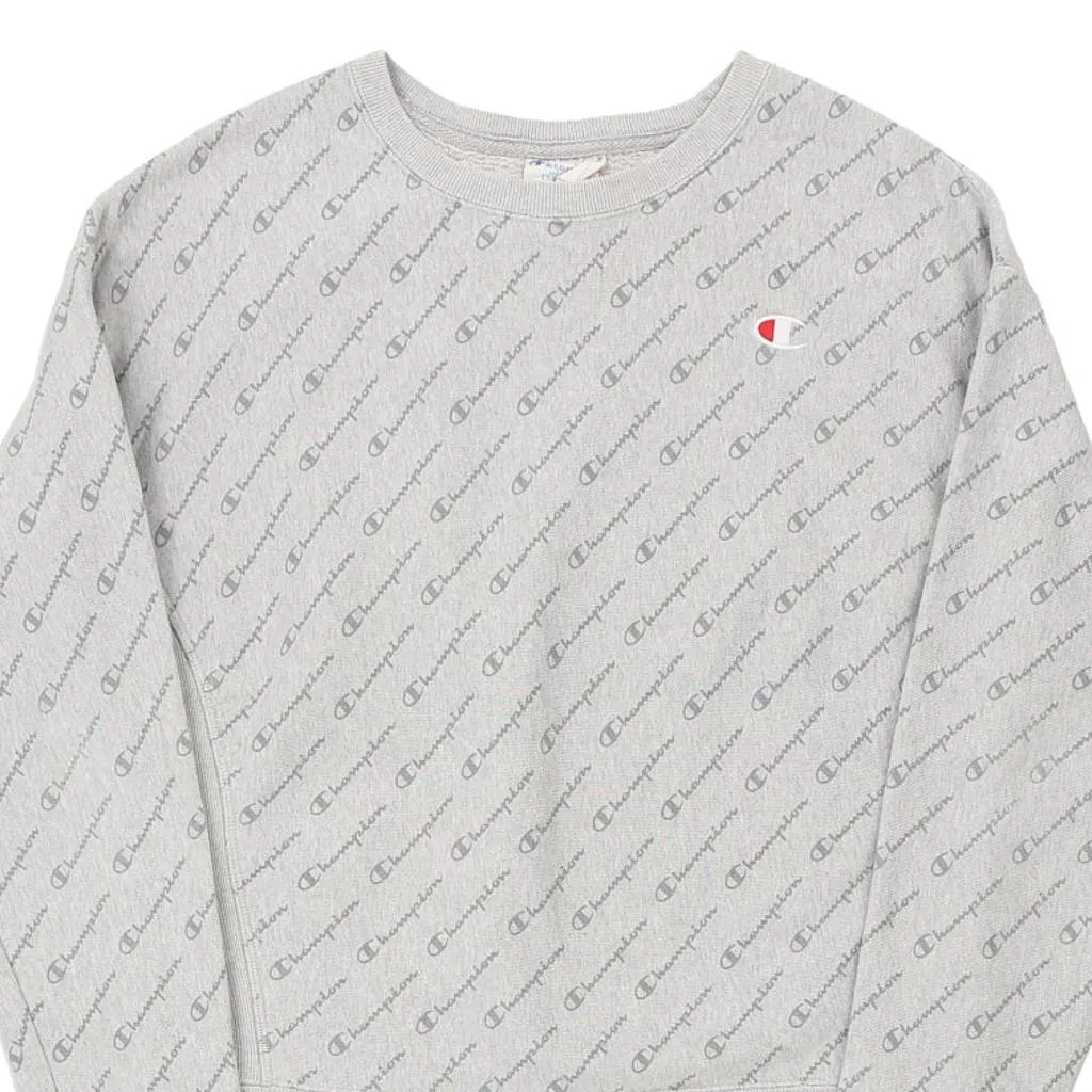 Reverse Weave Champion Sweatshirt - Medium Grey Cotton Blend