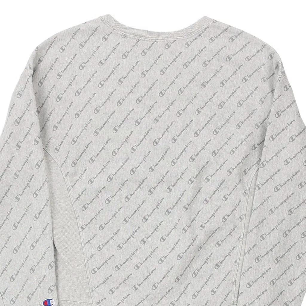 Reverse Weave Champion Sweatshirt - Medium Grey Cotton Blend