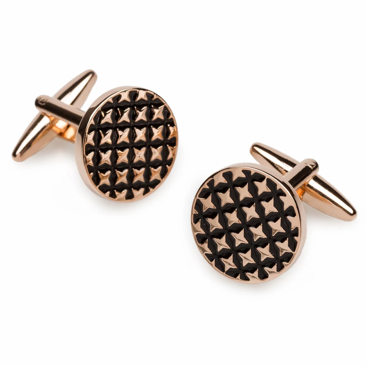 Rose Gold Four Point Star Cufflinks