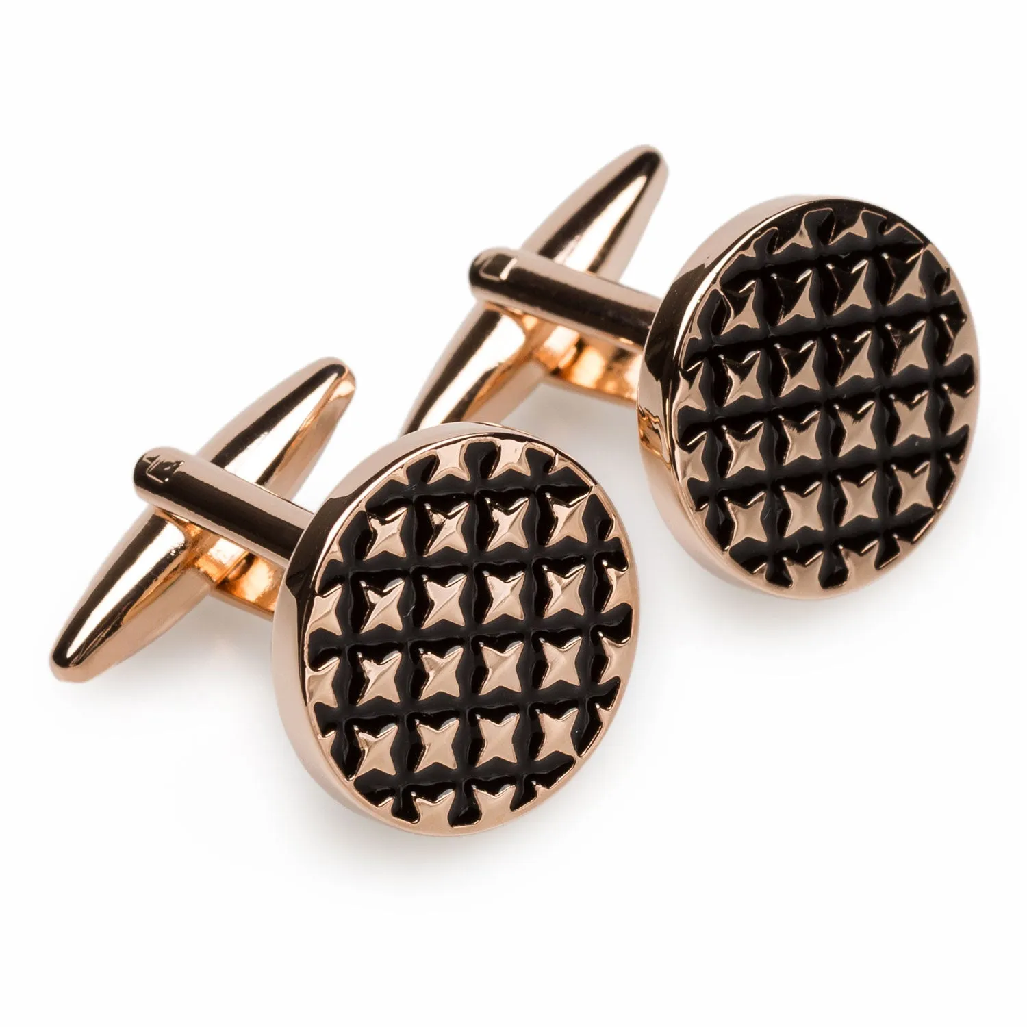 Rose Gold Four Point Star Cufflinks