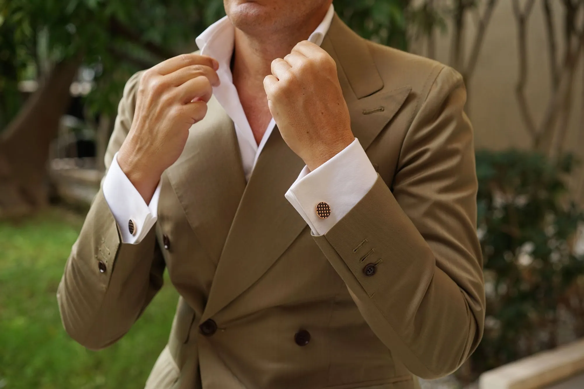 Rose Gold Four Point Star Cufflinks