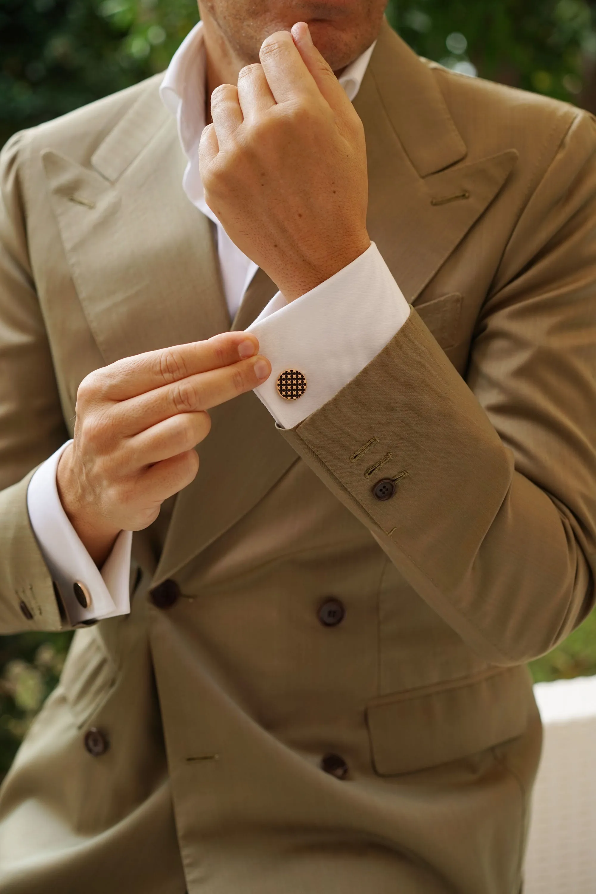 Rose Gold Four Point Star Cufflinks