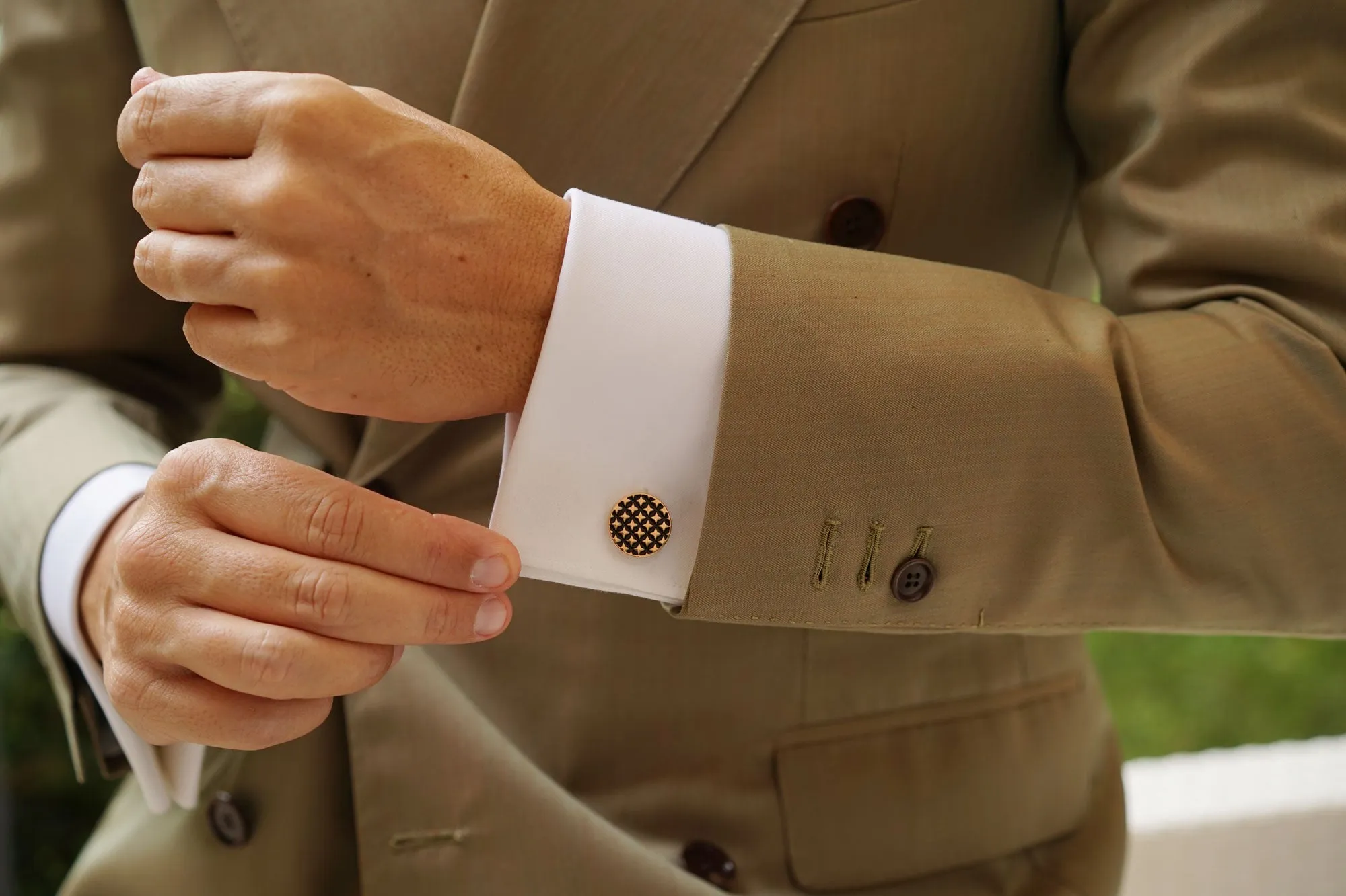 Rose Gold Four Point Star Cufflinks