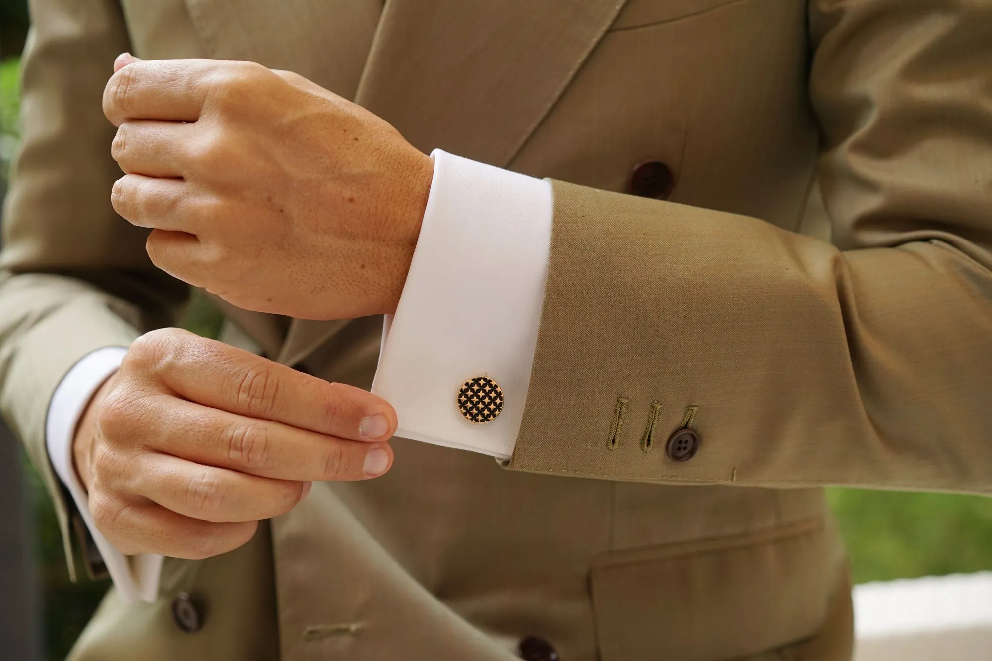 Rose Gold Four Point Star Cufflinks