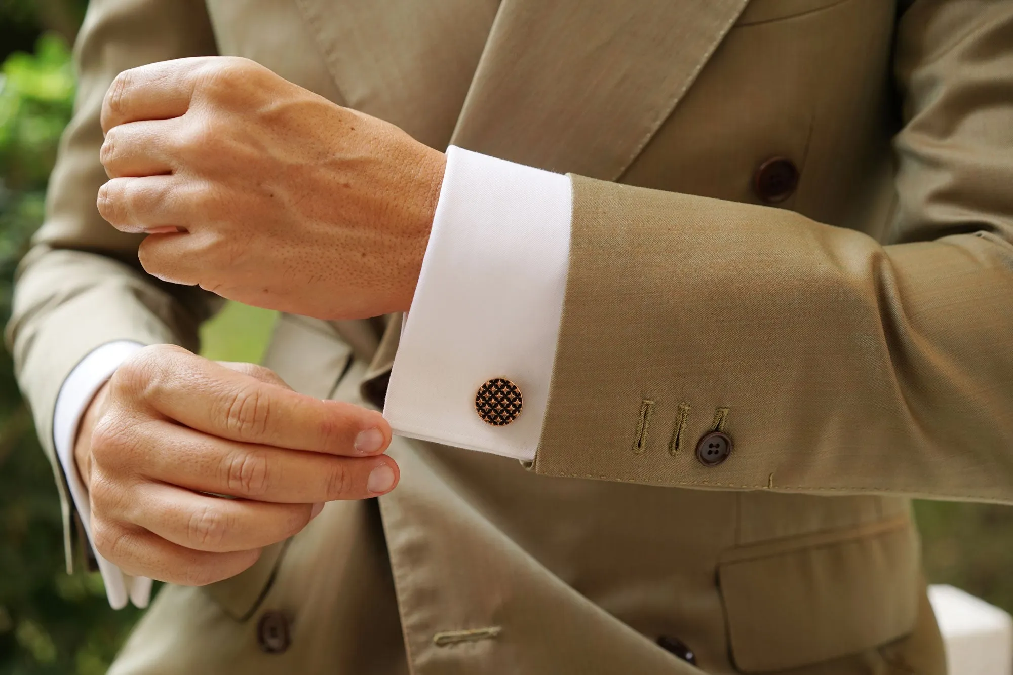 Rose Gold Four Point Star Cufflinks