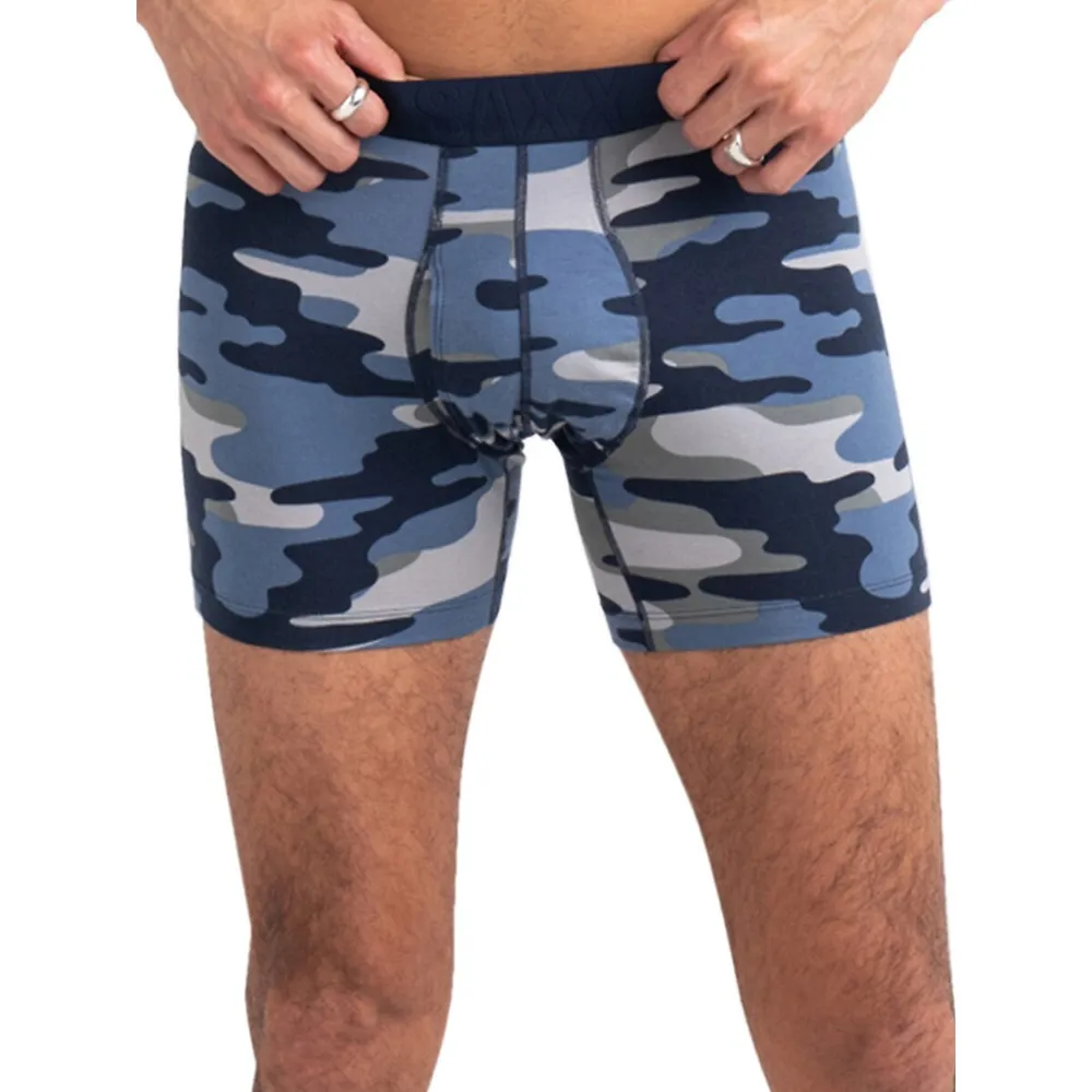 SAXX Underwear DropTemp Cooling Cotton Camo Slim-Fit Boxer Briefs