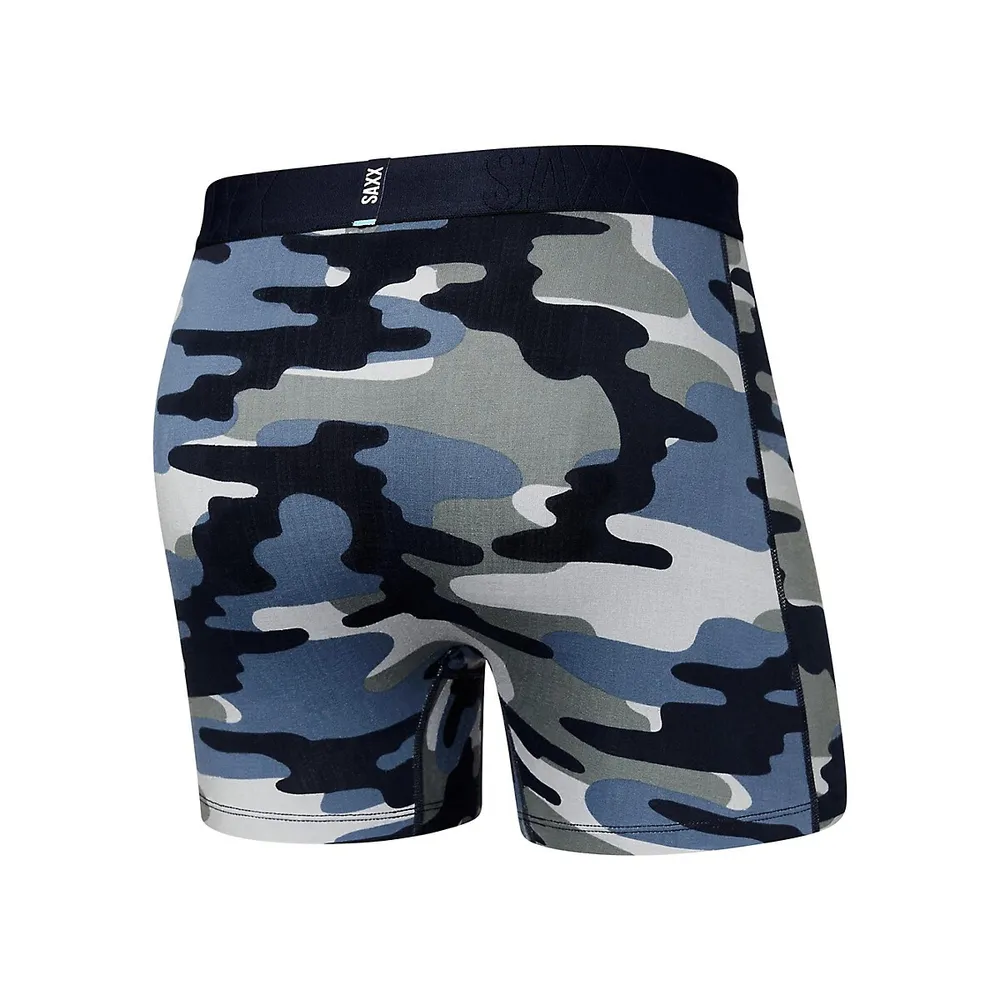 SAXX Underwear DropTemp Cooling Cotton Camo Slim-Fit Boxer Briefs