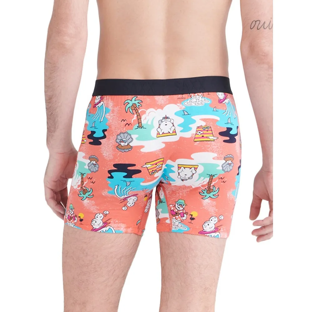 SAXX Underwear Ultra Super Soft Snow Days-Print Relaxed-Fit Boxer Briefs