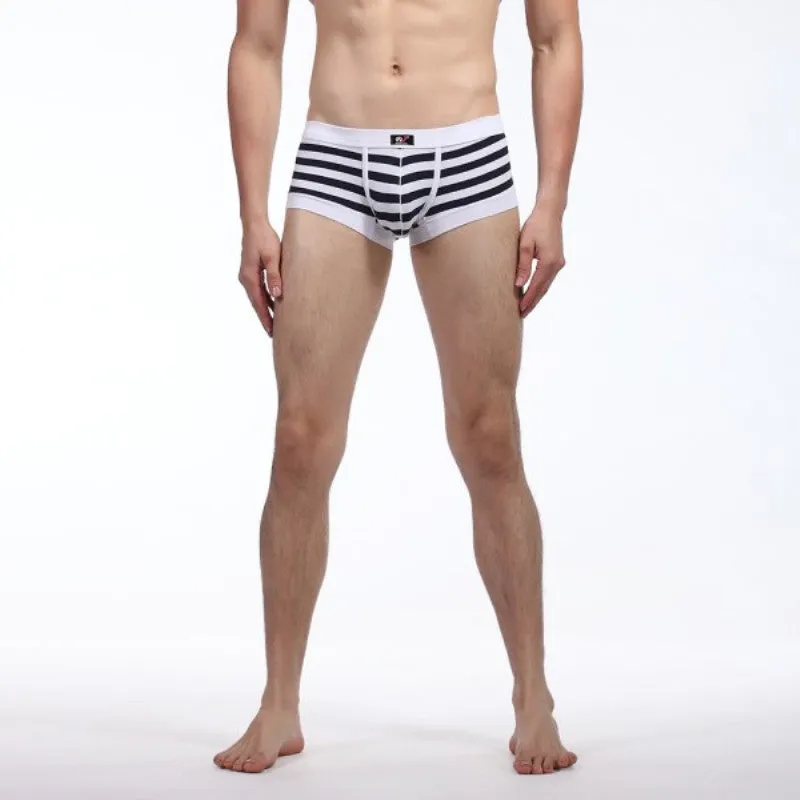 Sexy Men's Cotton Underwear Boxers Striped Shorts Fashion Underpants S-XL SM6