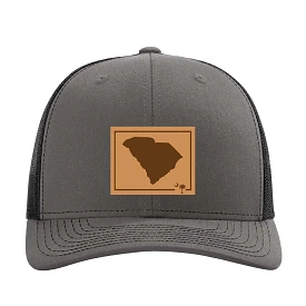 South Carolina Outline Trucker in Charcoal and Black