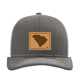 South Carolina Outline Trucker in Charcoal and White