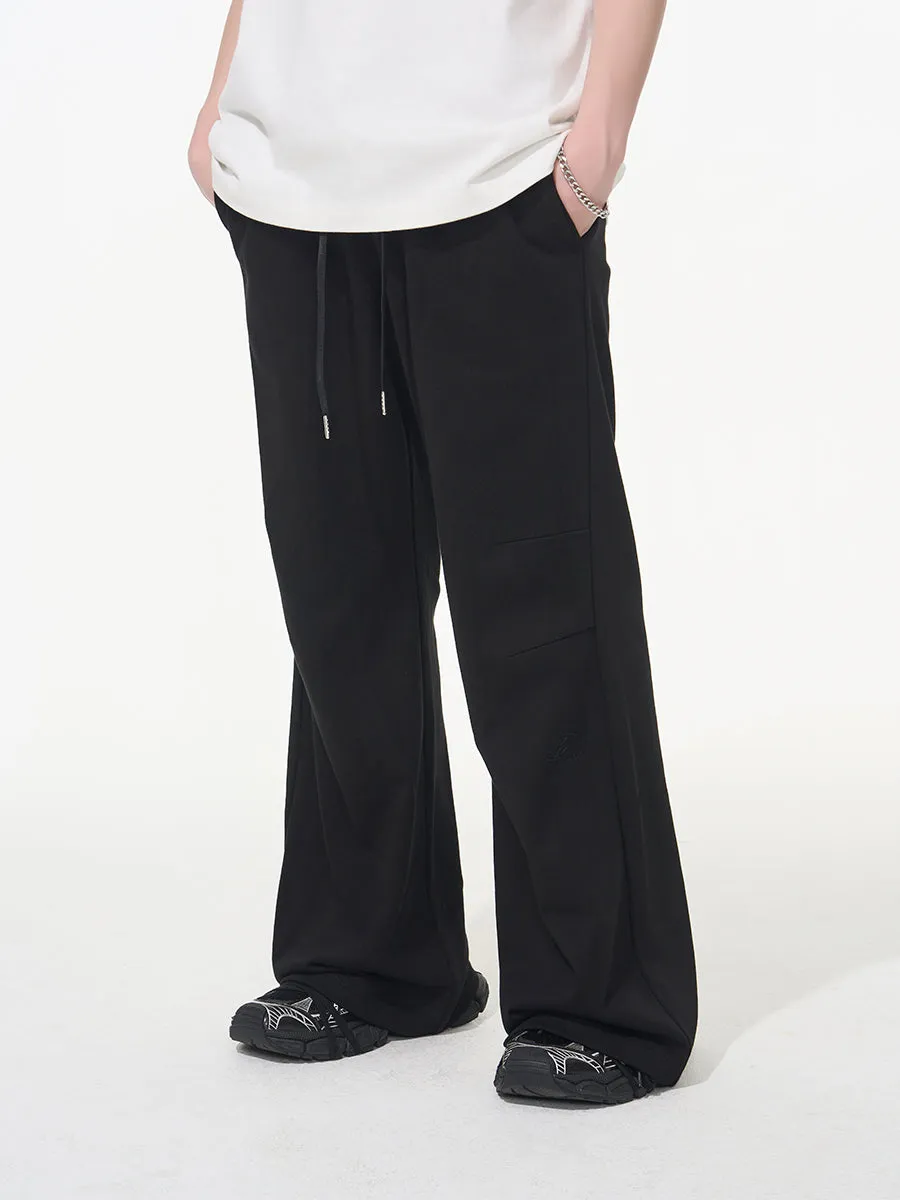 Split Loose Embroidered Sweatpants