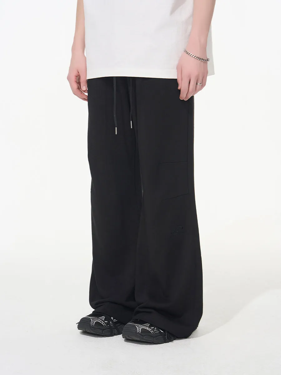 Split Loose Embroidered Sweatpants