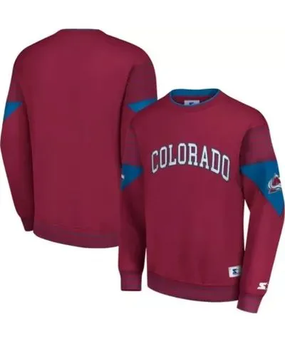 Starter Men's NHL Colorado Avalanche Faceoff Pullover Sweatshirt