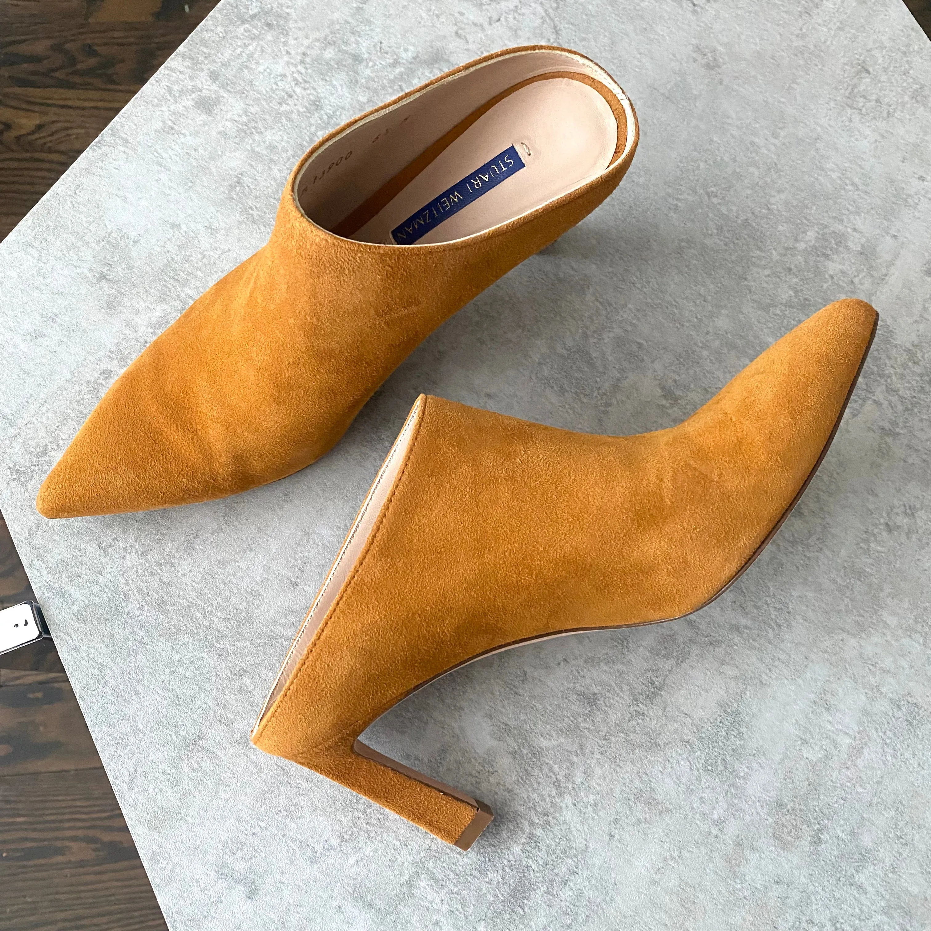 Stuart Weitzman Tan Suede Mule - 36.5