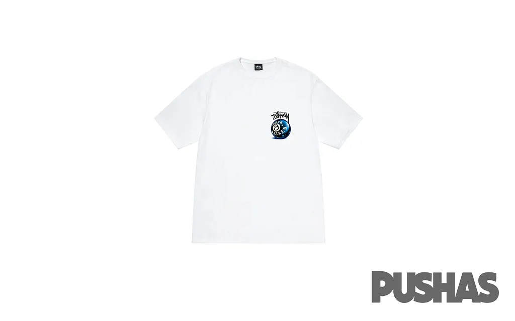 Stussy x Born X Raised 8 Ball T-Shirt 'White'