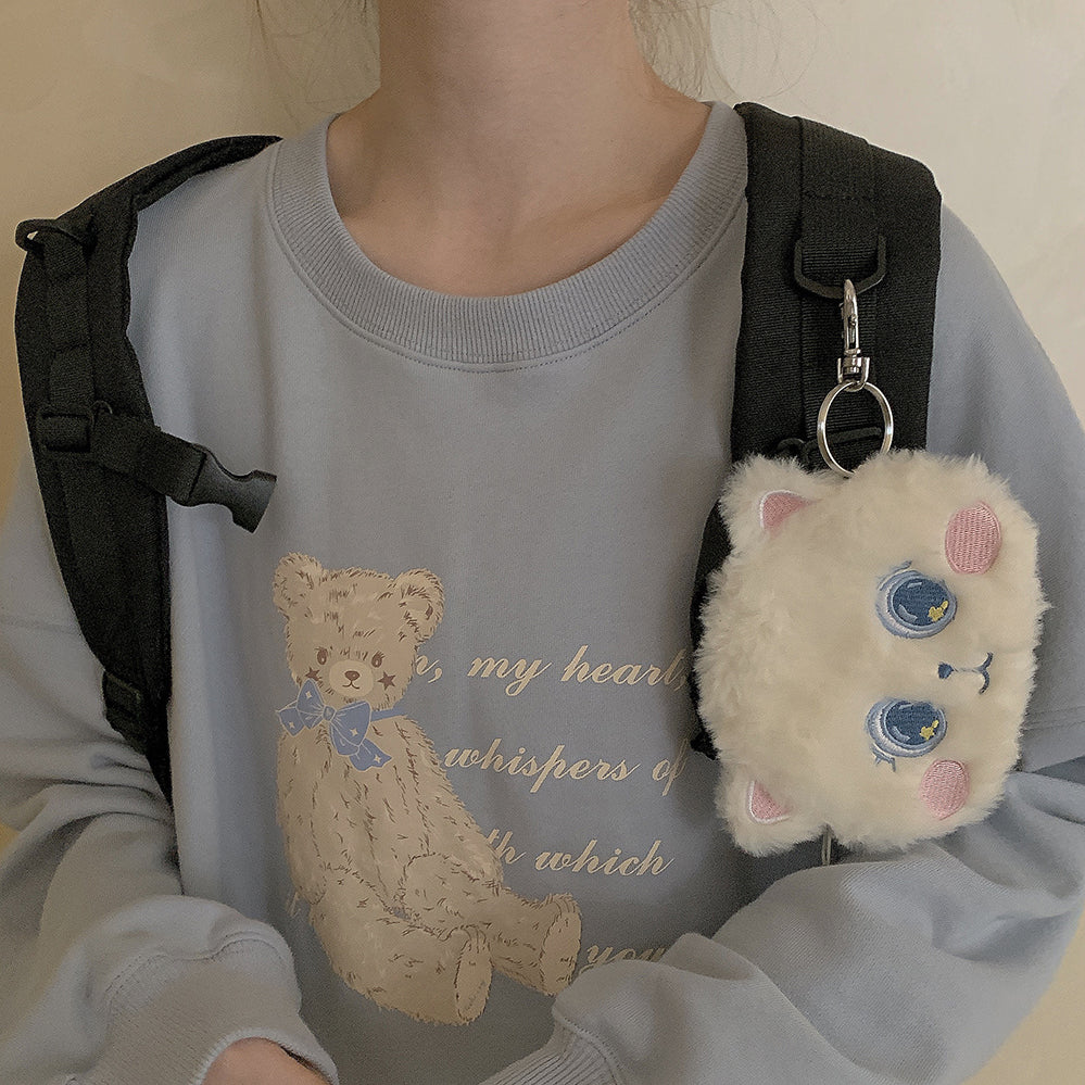 TEDDY BEAR COTTON LOOSE SWEATSHIRT BY290916