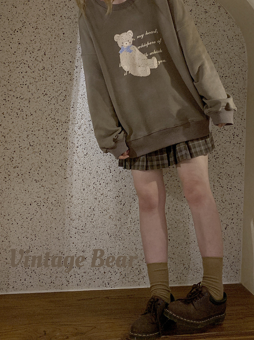 TEDDY BEAR COTTON LOOSE SWEATSHIRT BY290916