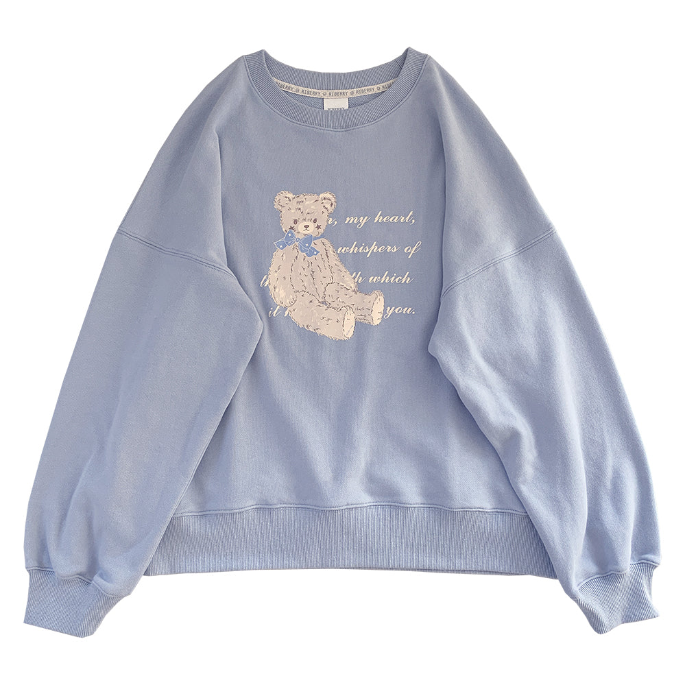 TEDDY BEAR COTTON LOOSE SWEATSHIRT BY290916