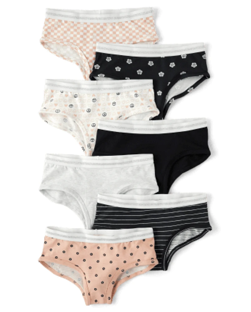 The Children's Place Girls Floral Hipster Underwear 7-Pack