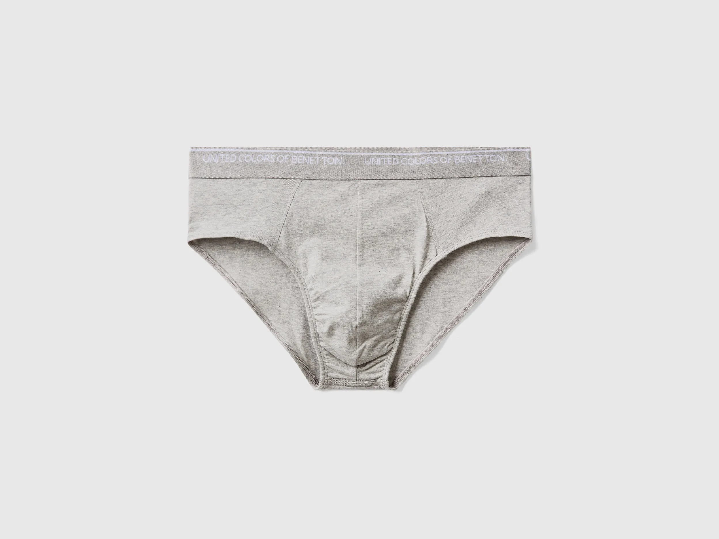 Underwear in stretch organic cotton - Light Gray | Benetton