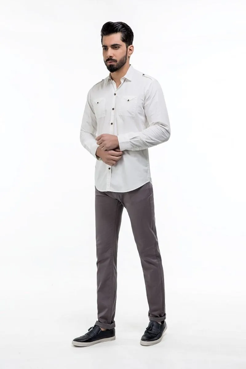 White Casual Shirt FS Regular Fit