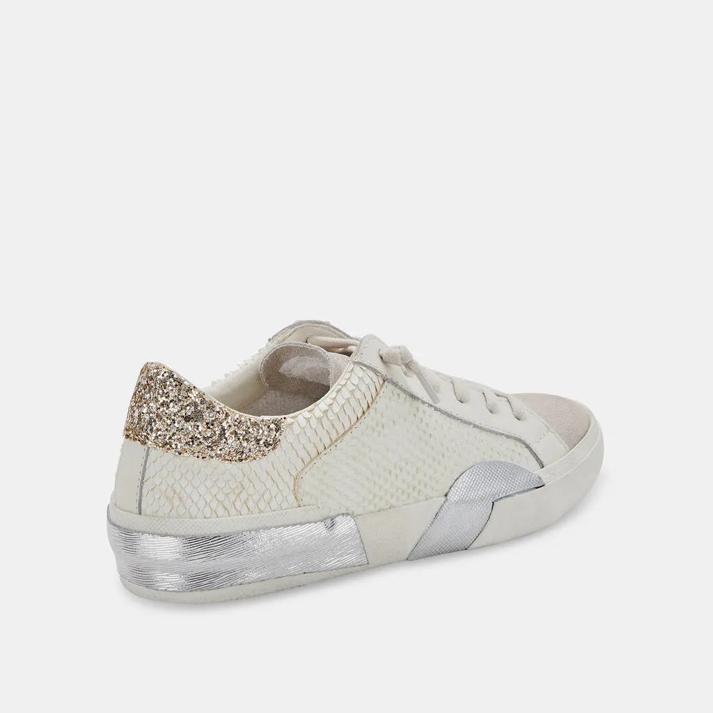 ZINA SNEAKERS OFF WHITE EMBOSSED LEATHER– Dolce Vita 6665700638786