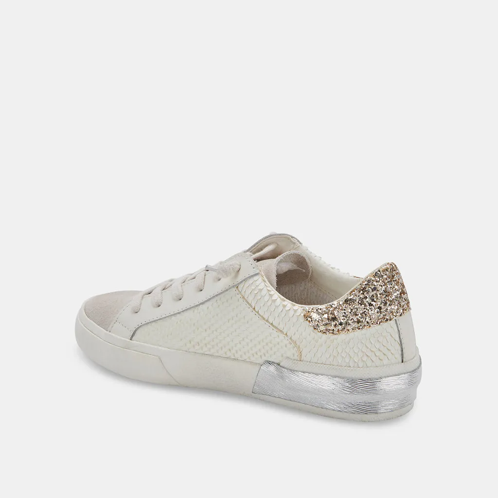 ZINA SNEAKERS OFF WHITE EMBOSSED LEATHER– Dolce Vita 6665700638786