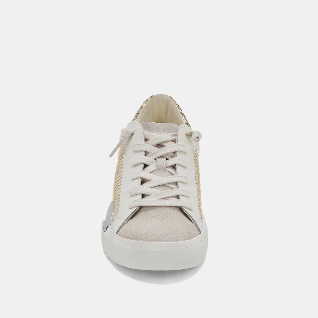 ZINA SNEAKERS OFF WHITE EMBOSSED LEATHER– Dolce Vita 6665700638786